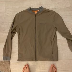 XL lululemon zip up. tan & gray